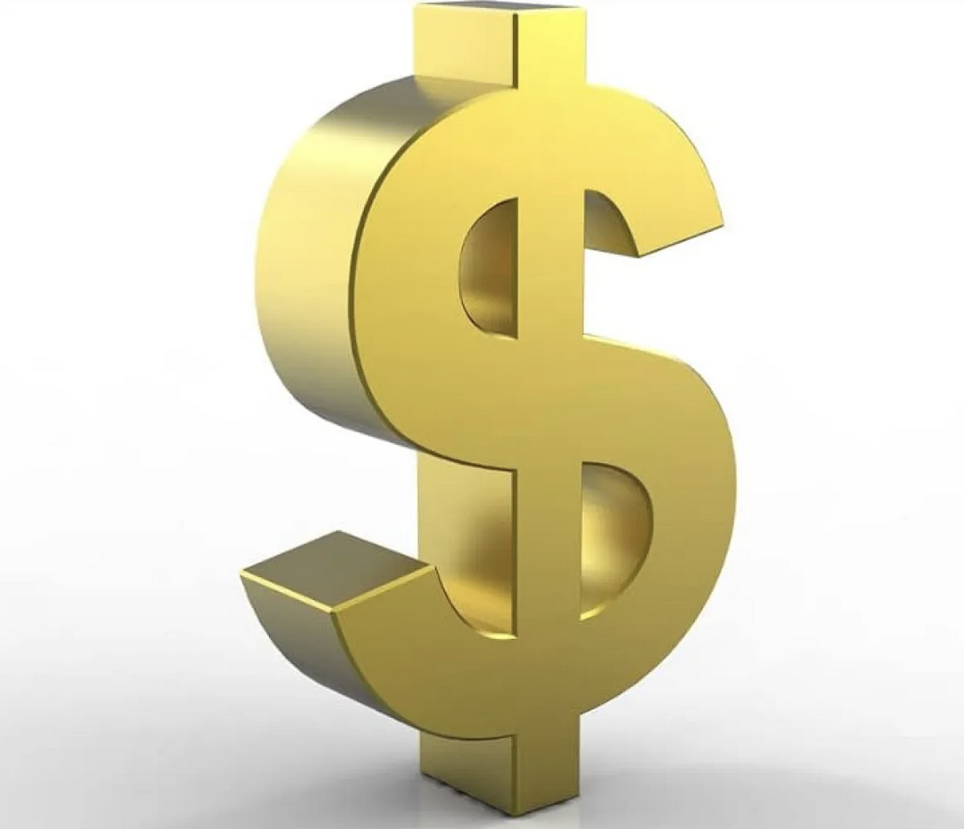 Golden dollar sign