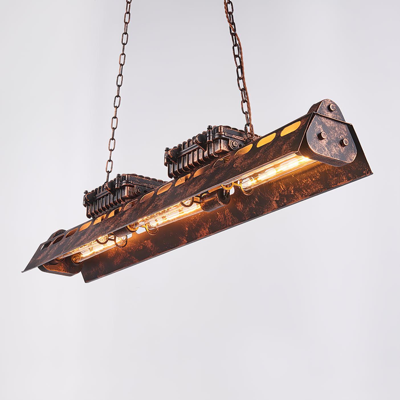 Alessio Antique Rust Color Metal Pendant Light Bedroom Living Room