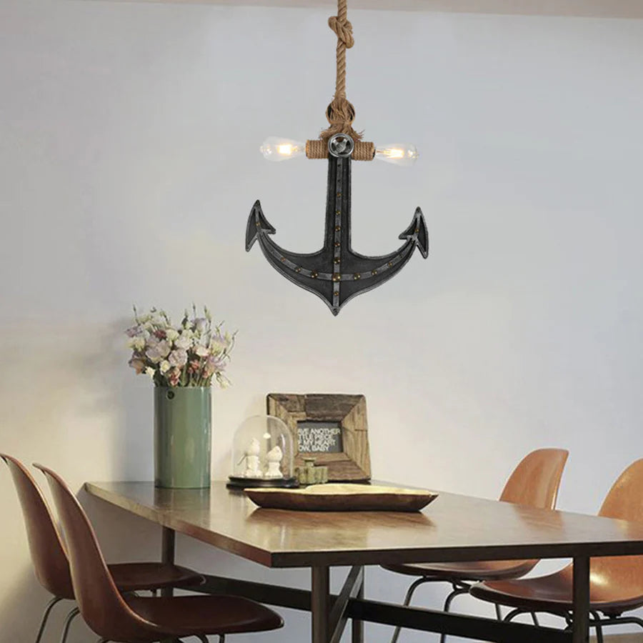 Epoch Industrial Pendant Light, anchor design, dining room lighting