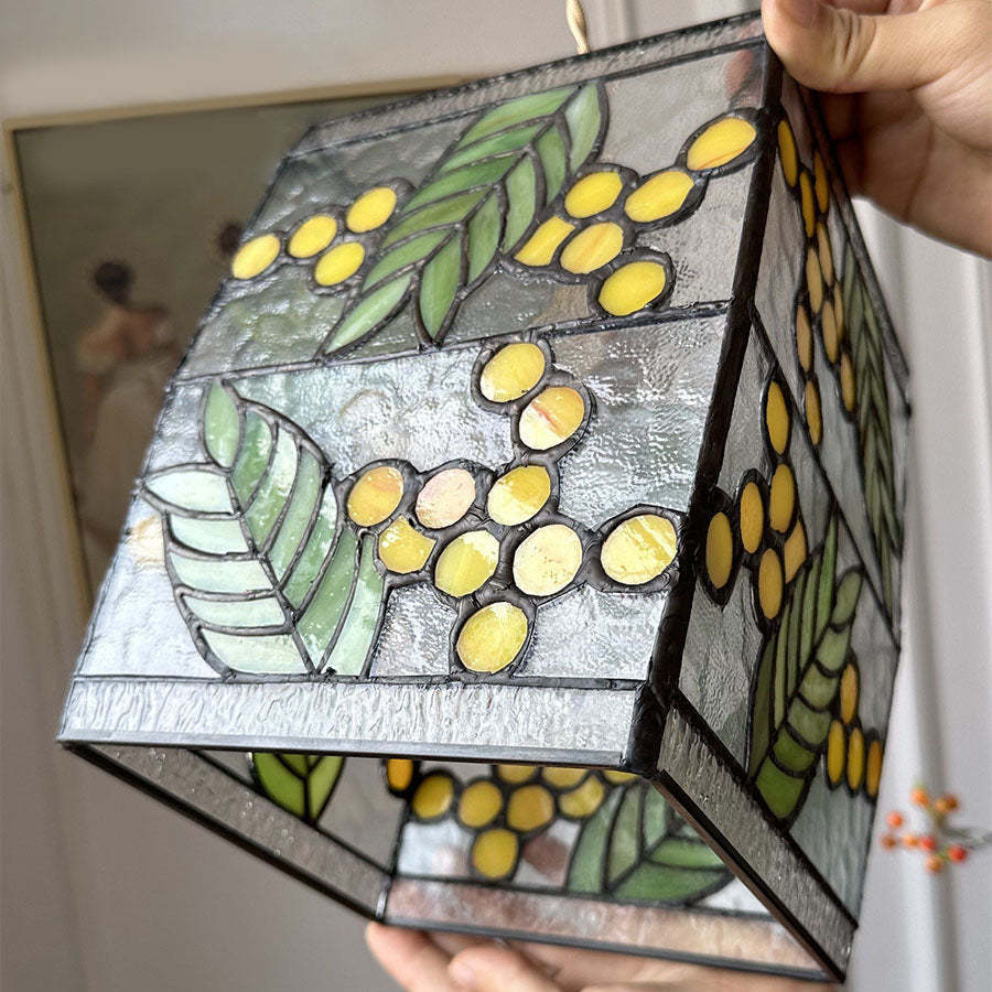 Eryn Vintage Pendant Light with fruit and leaf pattern