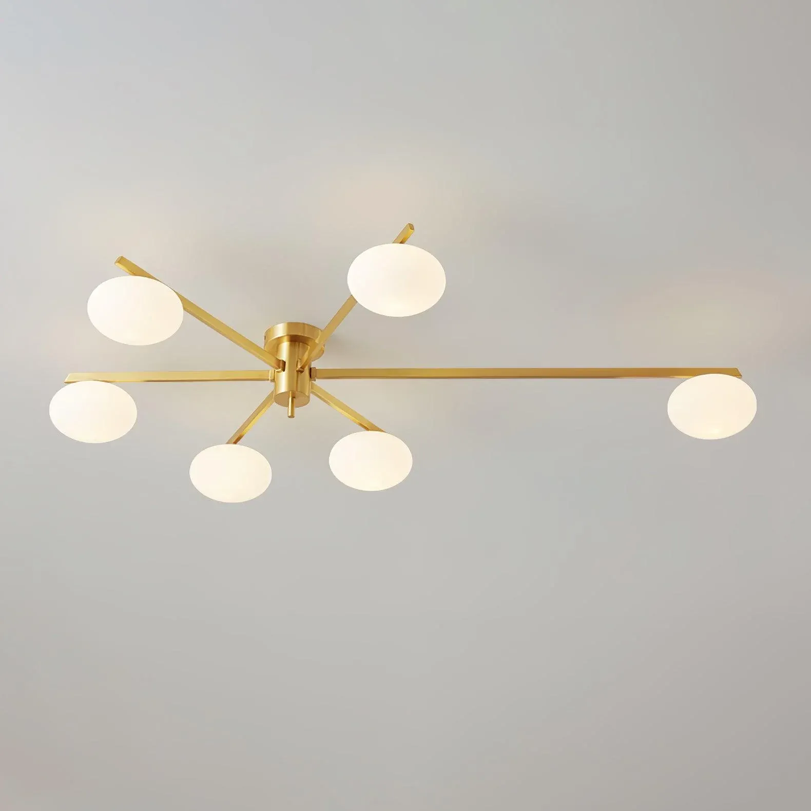 Valentina Minimalism Metal Glass Ceiling Lamp Bedroom Living Room
