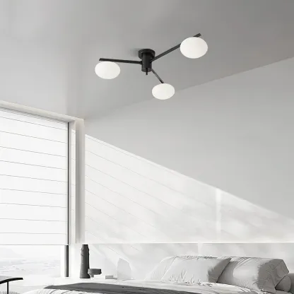 Valentina Minimalism Metal Glass Ceiling Lamp Bedroom Living Room