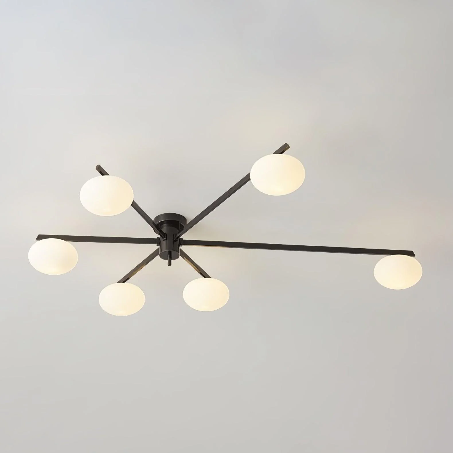 Valentina Minimalism Metal Glass Ceiling Lamp Bedroom Living Room