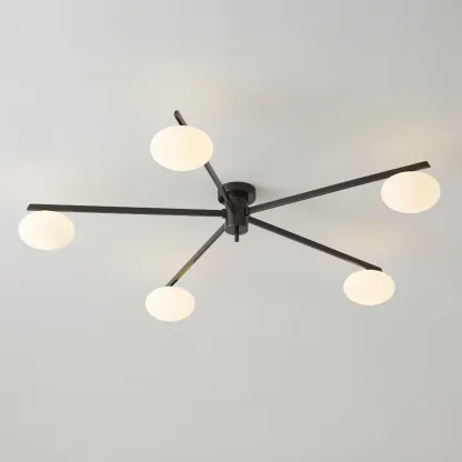 Valentina Minimalism Metal Glass Ceiling Lamp Bedroom Living Room