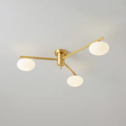 Valentina Minimalism Metal Glass Ceiling Lamp Bedroom Living Room