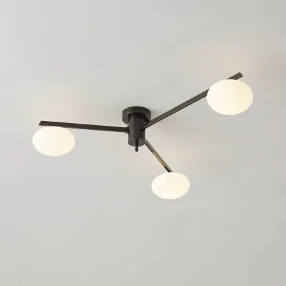 Valentina Minimalism Metal Glass Ceiling Lamp Bedroom Living Room