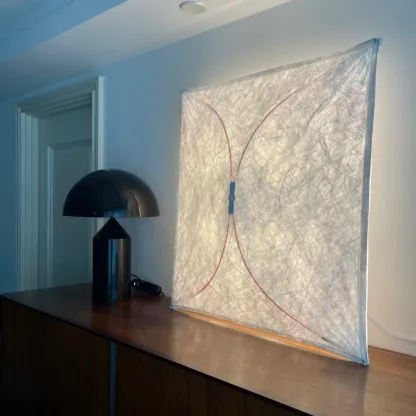 Ozawa Natural Paper Metal White Wall Lamp Dining Room Bedroom