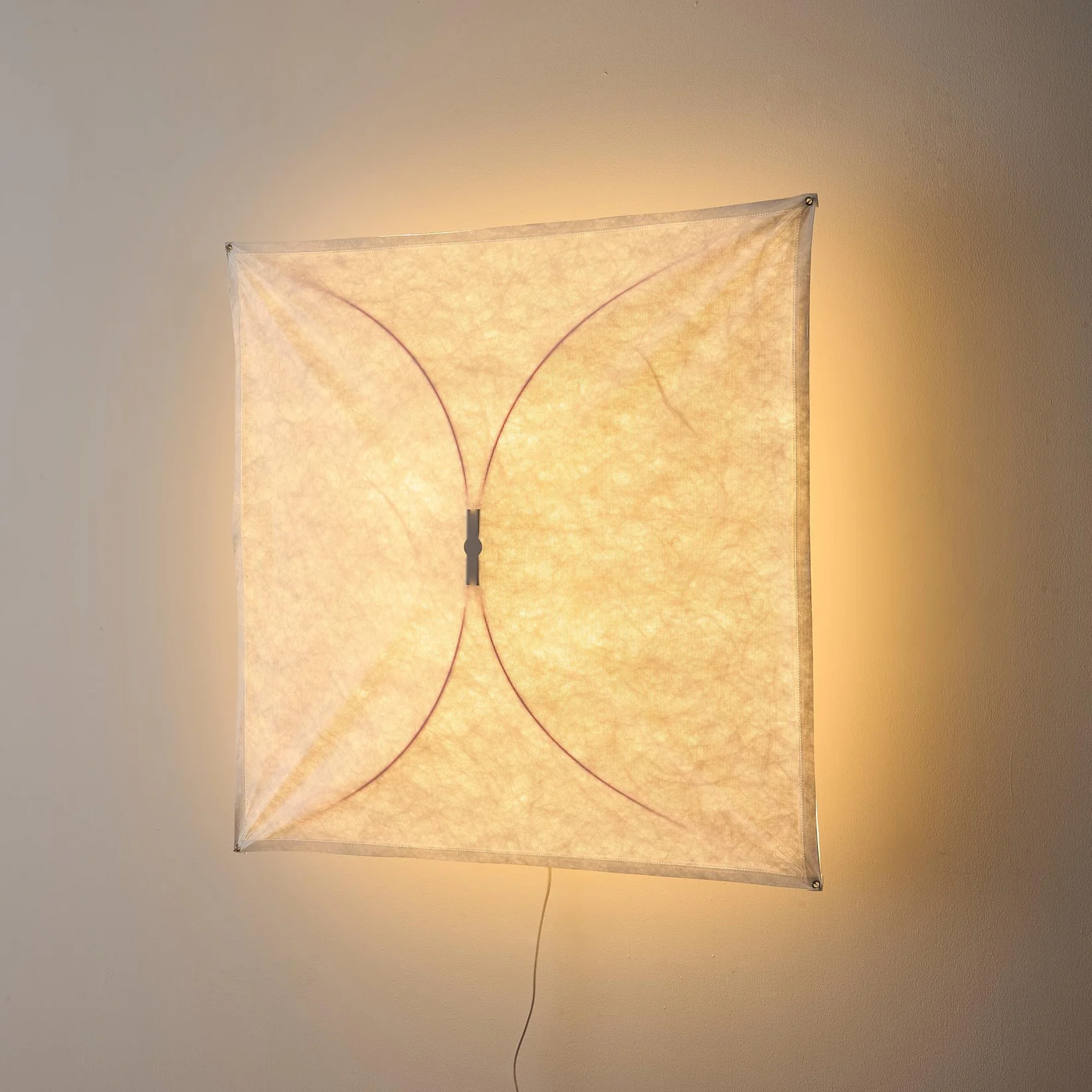Ozawa Natural Paper Metal White Wall Lamp Dining Room Bedroom