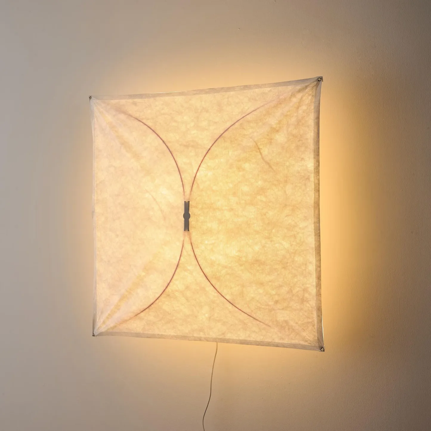 Natural Paper Metal White Wall Lamp Dining Room Bedroom | Las Sola