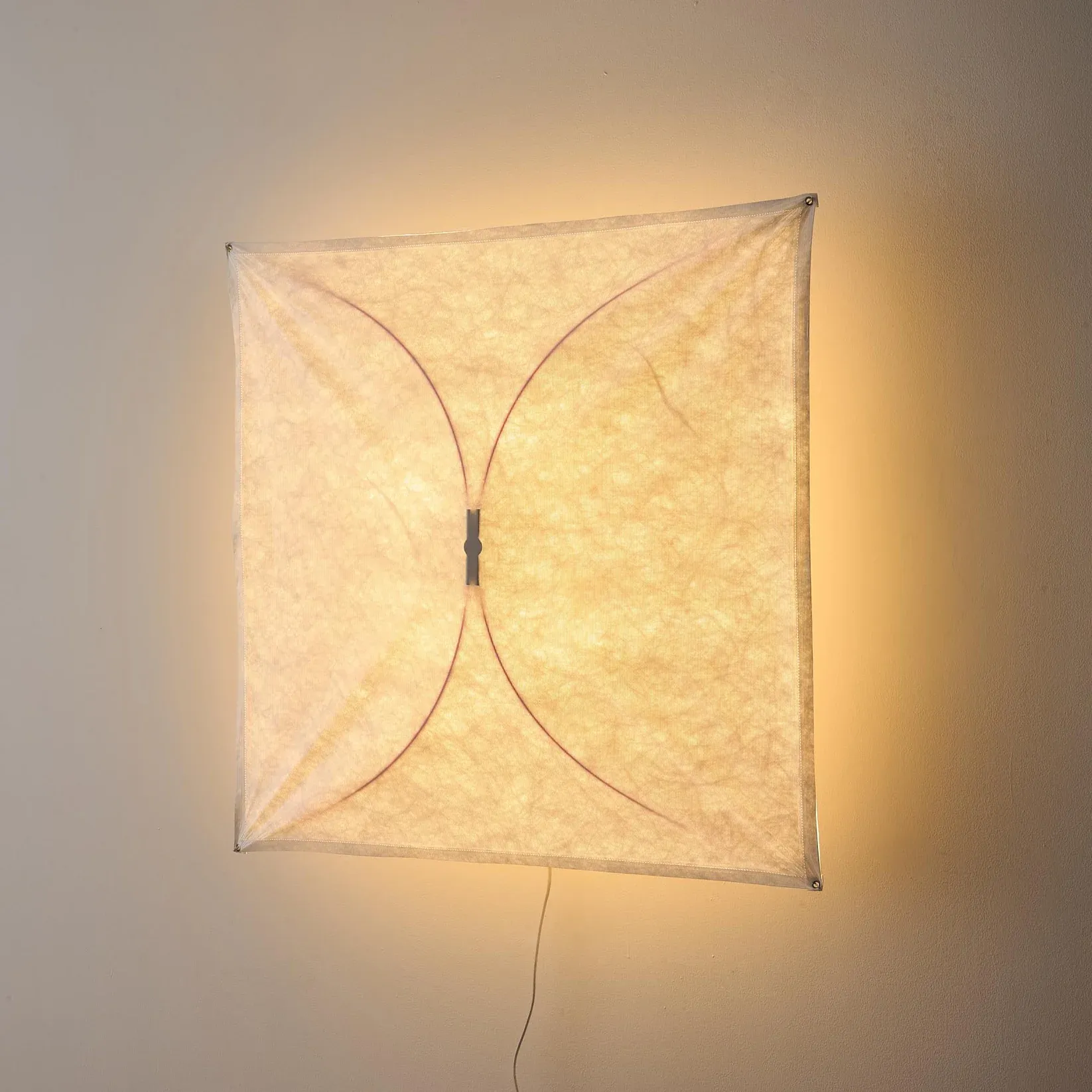 Natural Paper Metal White Wall Lamp Dining Room Bedroom | Las Sola