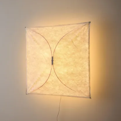 Ozawa Natural Paper Metal White Wall Lamp Dining Room Bedroom