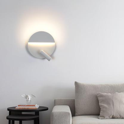 Edge Minimalism Metal Black White Wall Lamp Dining Room Bedroom
