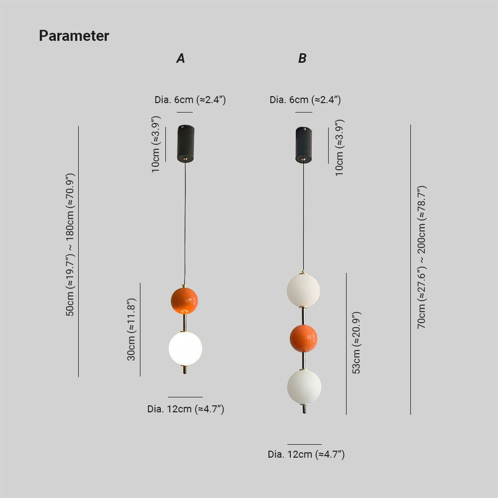 Valentina Pendant Light Dimensions