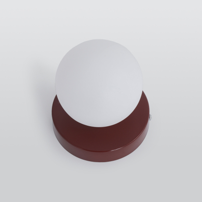 Valentina Wall Lamp: Modern spherical light fixture with metal base