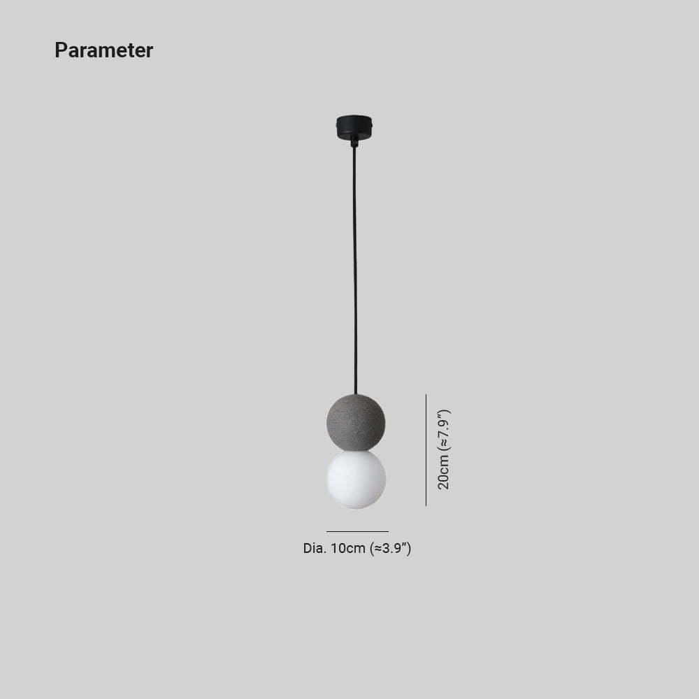 Byers Pendant Light dimension, Dia 10cm, 20cm length