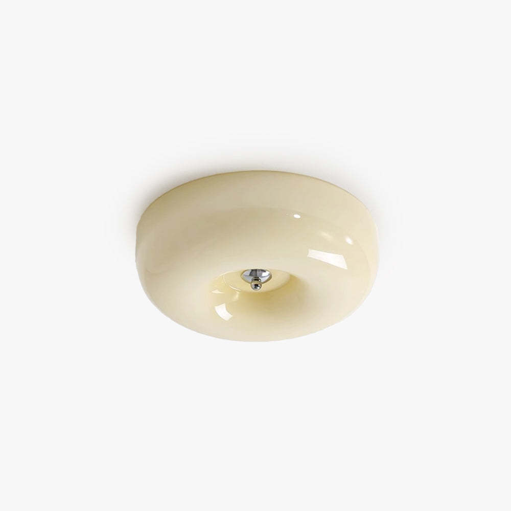Hailie Vintage Design Cream Glass LED Ceiling Light