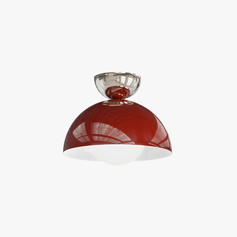 Valentina Red Dome Ceiling Light for Hallway or Balcony
