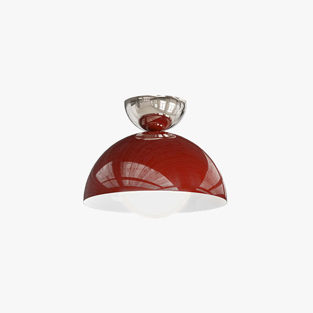 Valentina Red Dome Ceiling Light for Hallway or Balcony