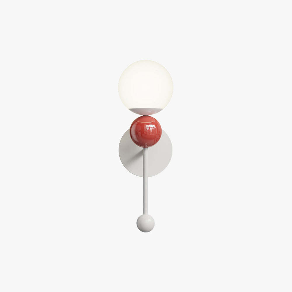 Hailie Modern Wall Light with Red and White Details