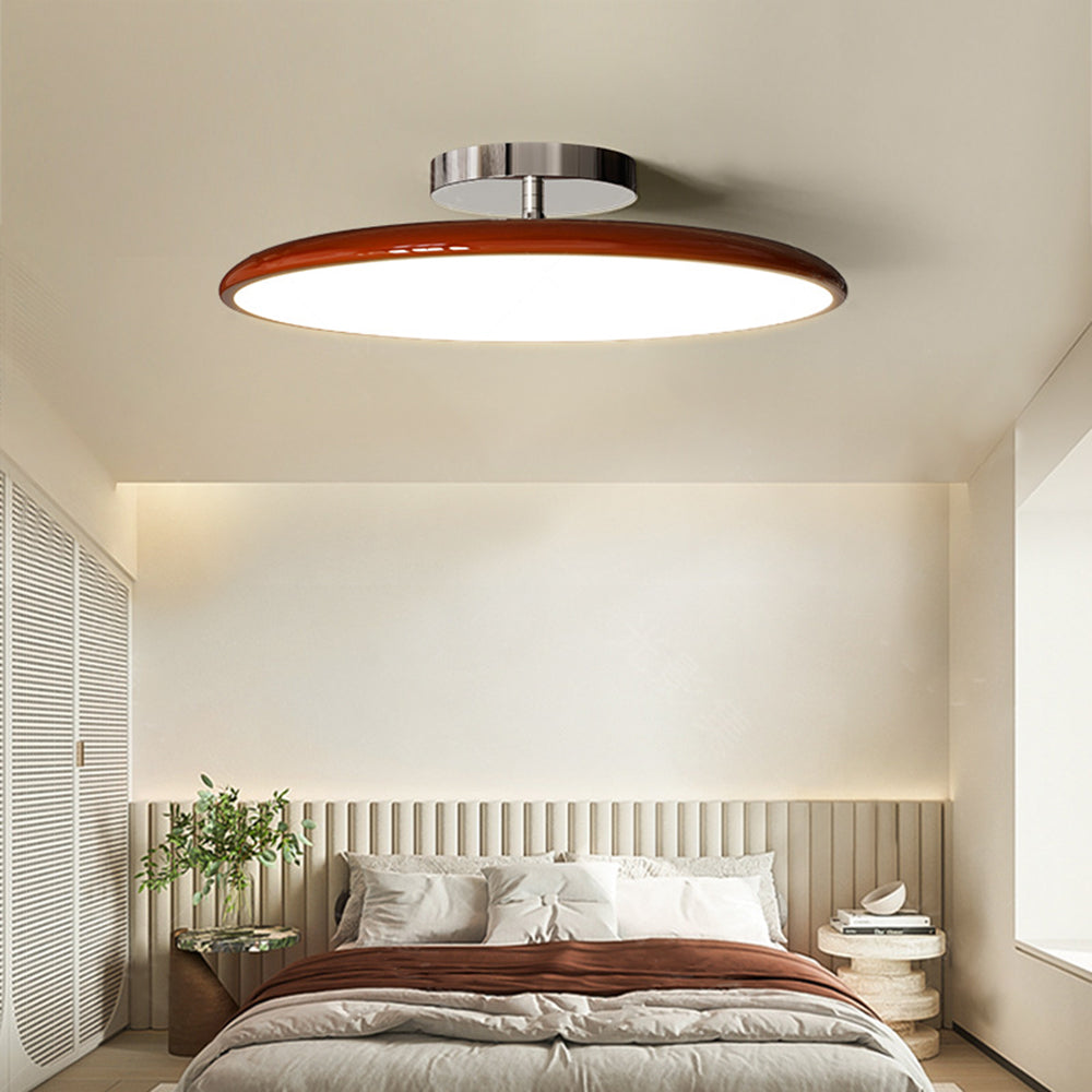 Red Valentina Ceiling Light in a Modern Bedroom