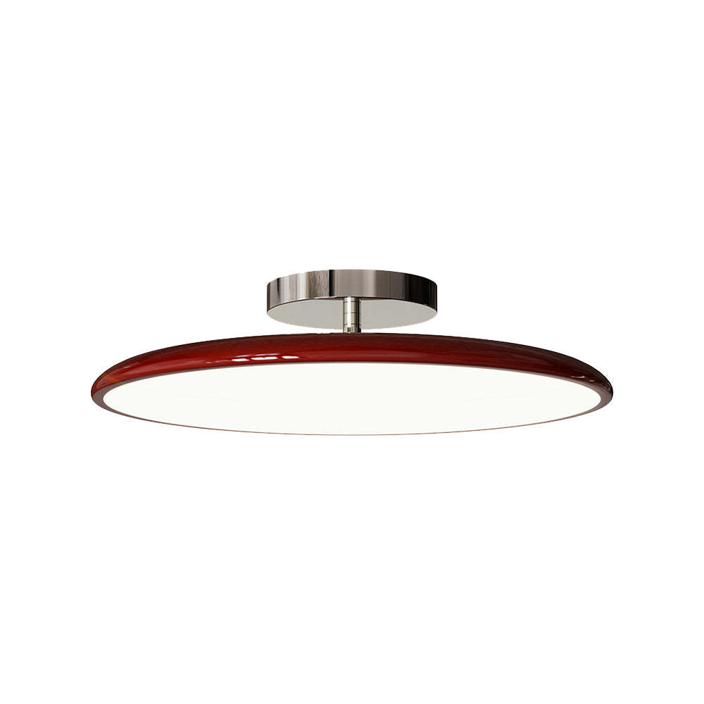 Valentina Vintage Flush Mount Ceiling Light - Red Metal LED Bedroom Light