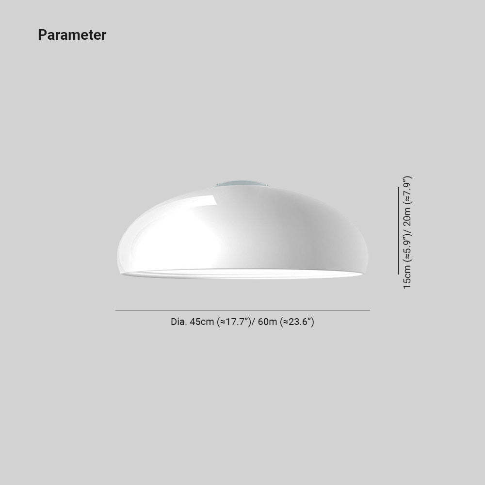 Morandi Vintage LED Ceiling Light dimensions, white finish
