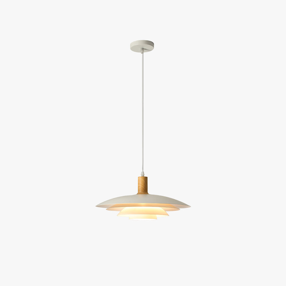 Morandi Modern LED Pendant Light with Wood Accents
