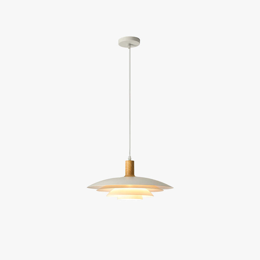 Morandi Modern LED Pendant Light with Wood Accents