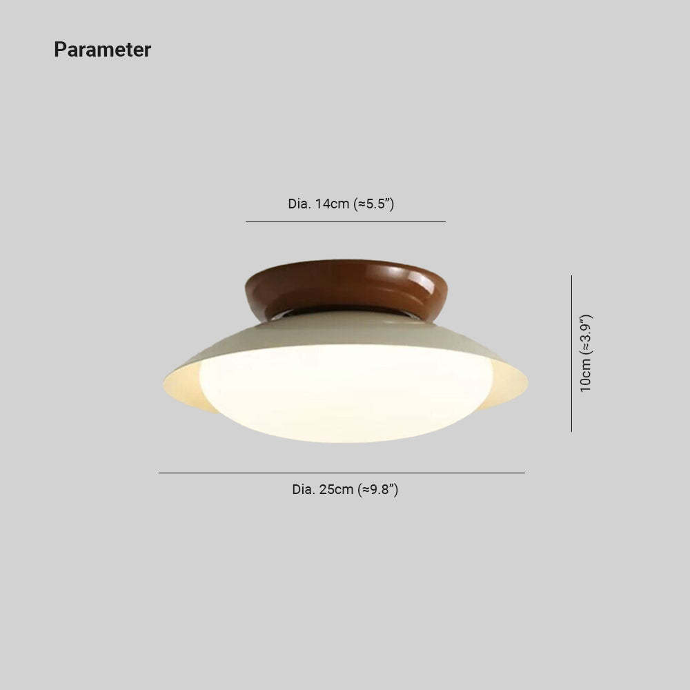 Morandi Bowl-shaped Ceiling Light dimensions