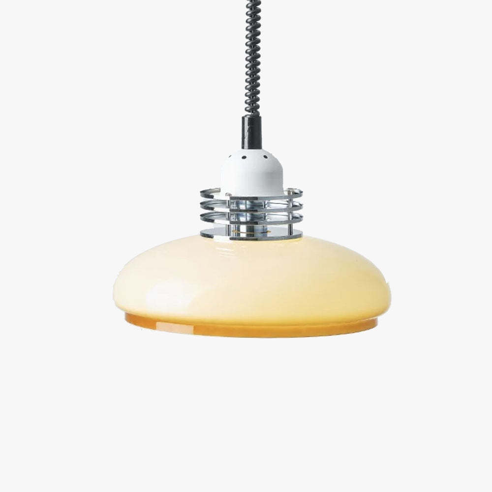 Hailie Vintage Decoration Disc shaped Metal Glass Pendant Light