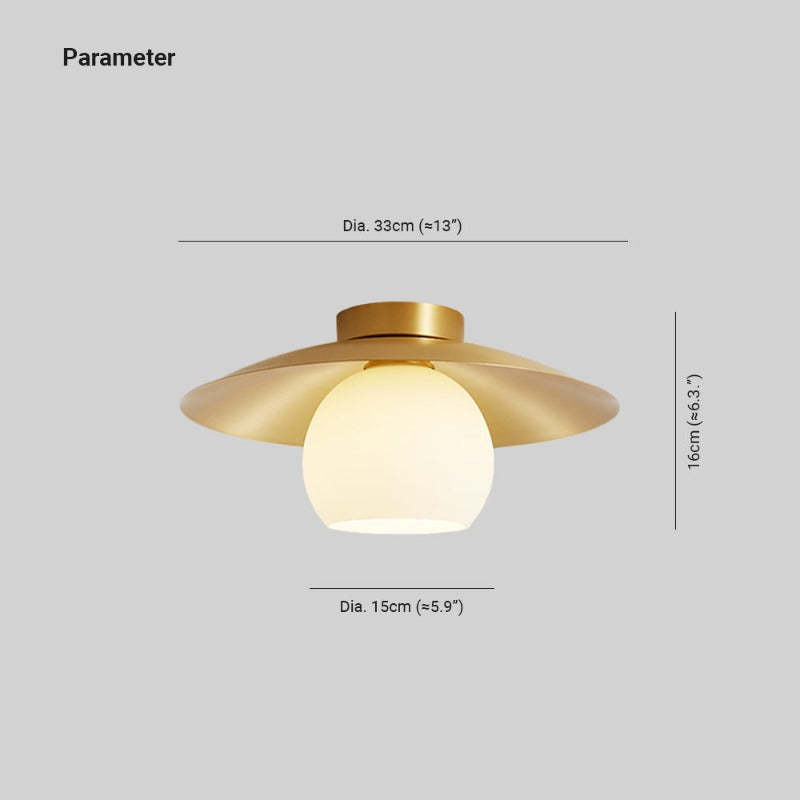 Carins Flush Mount Ceiling Light Dimensions, Dia. 33cm, 16cm