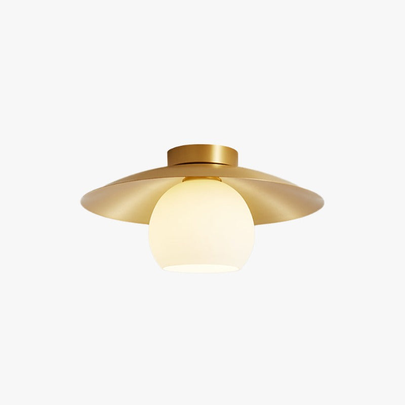Carins Nordic Retro LED Flush Mount Ceiling Light - Golden Finish