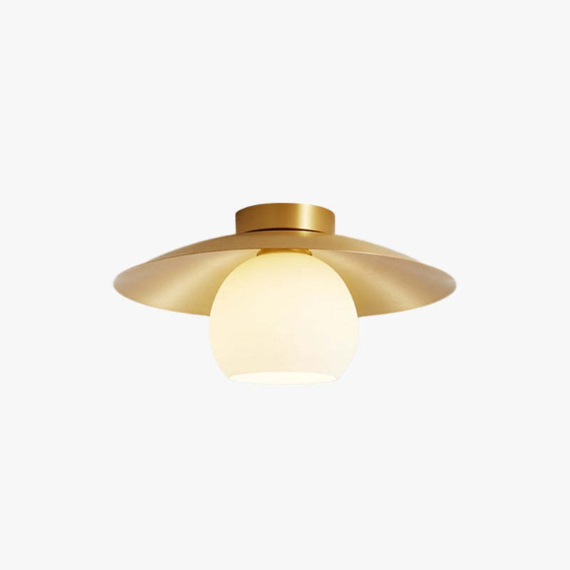 Carins Nordic Retro LED Flush Mount Ceiling Light - Golden Finish
