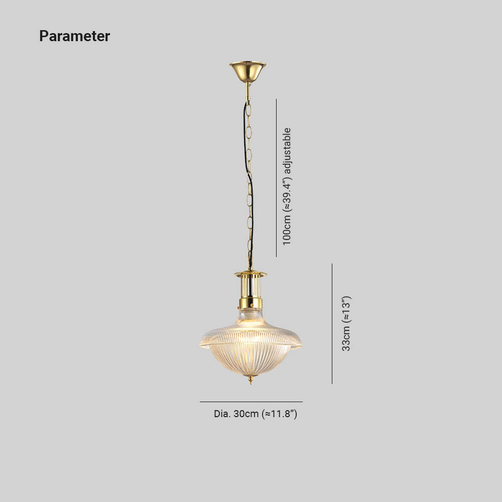 Alessio vintage pendant light dimension, 30cm diameter