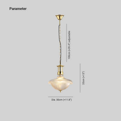Alessio vintage pendant light dimension, 30cm diameter