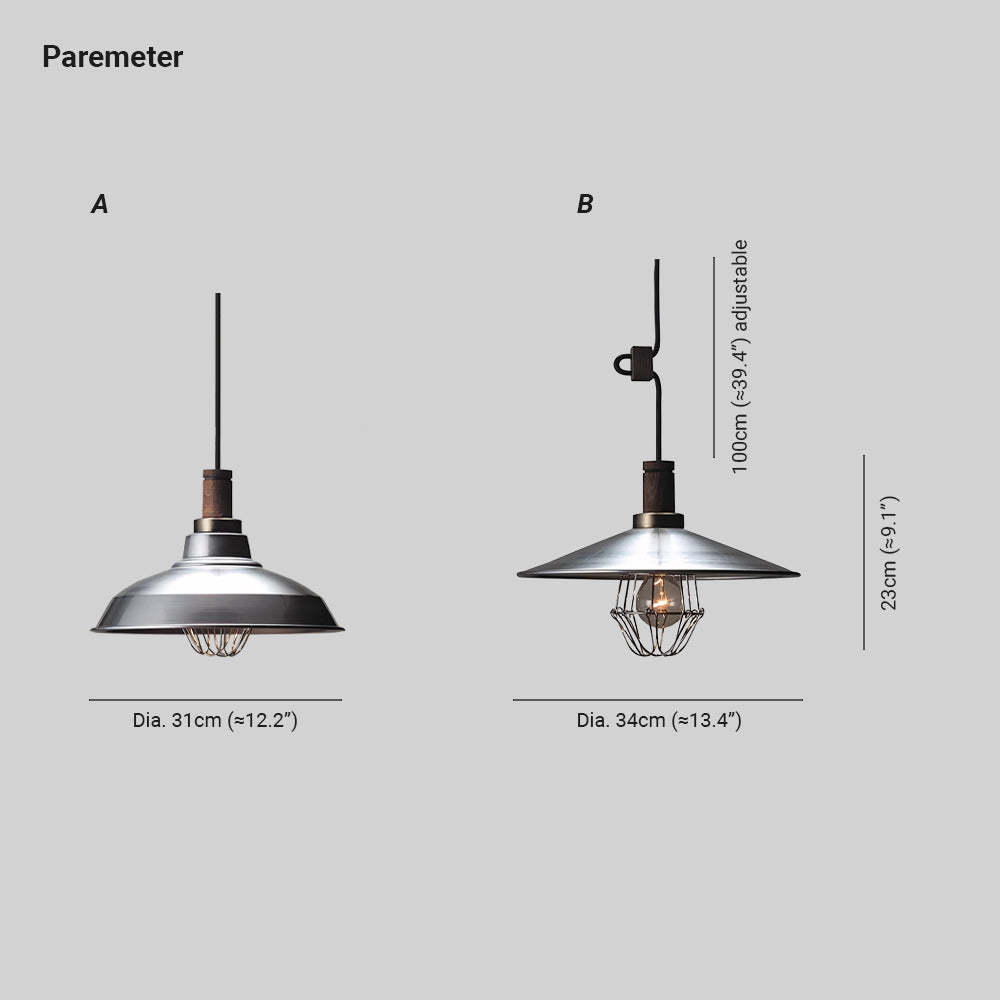 Alessio Pendant Light dimensions, Industrial Kitchen Lighting