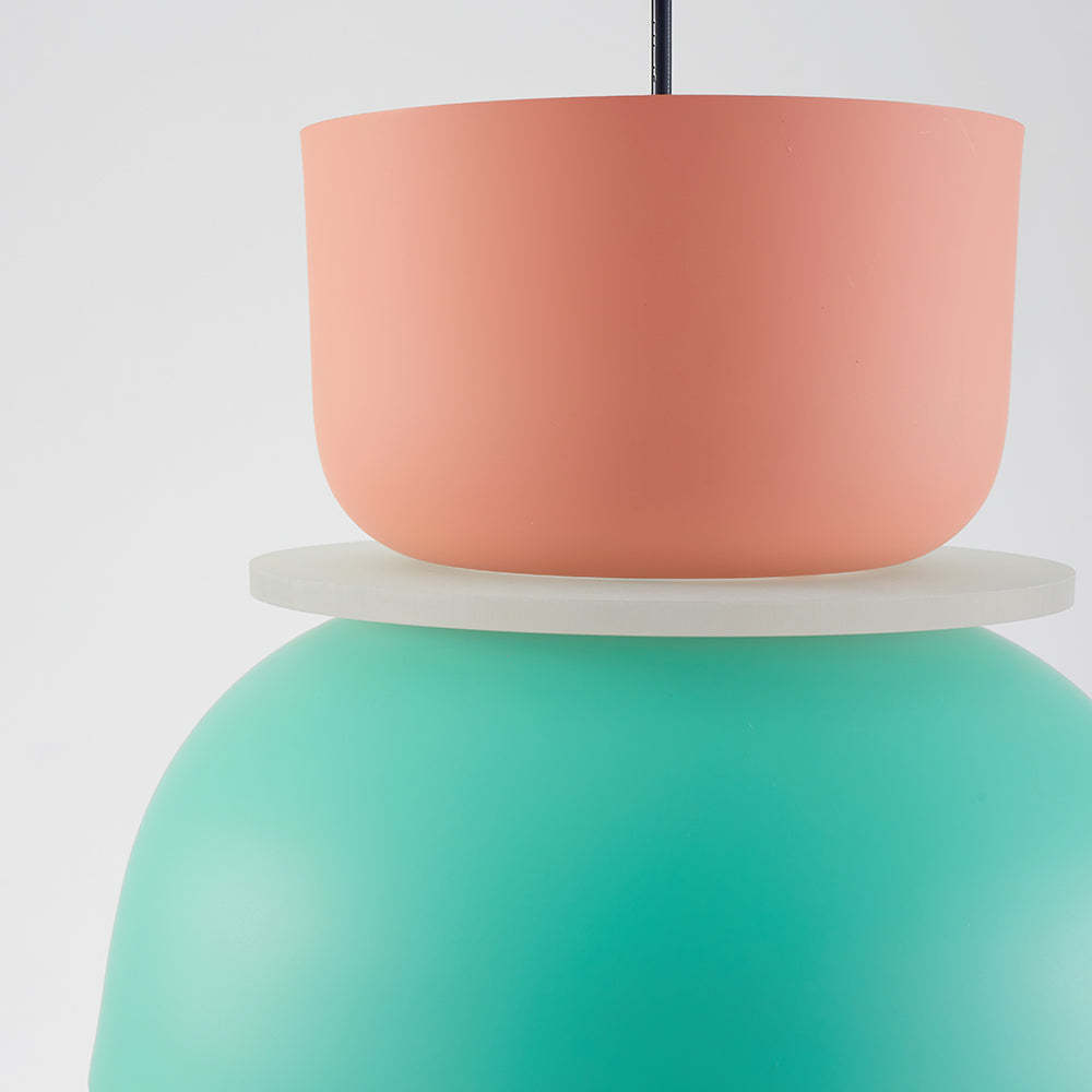 Morandi Industrial Pendant Light - Color Block Design