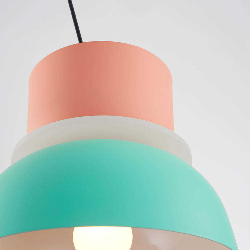 Morandi Pendant Light - Teal, Peach, and White Color Clash