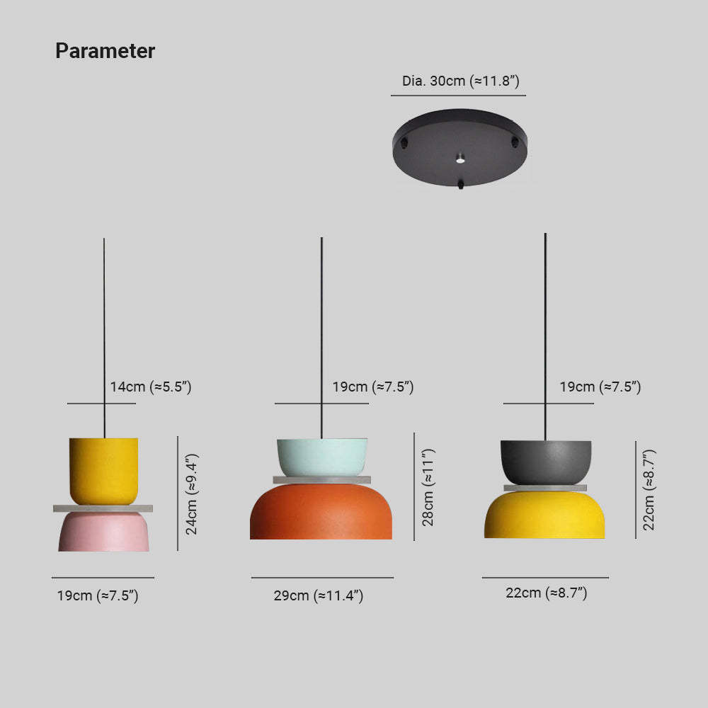 Morandi Pendant Light Dimensions and Specifications