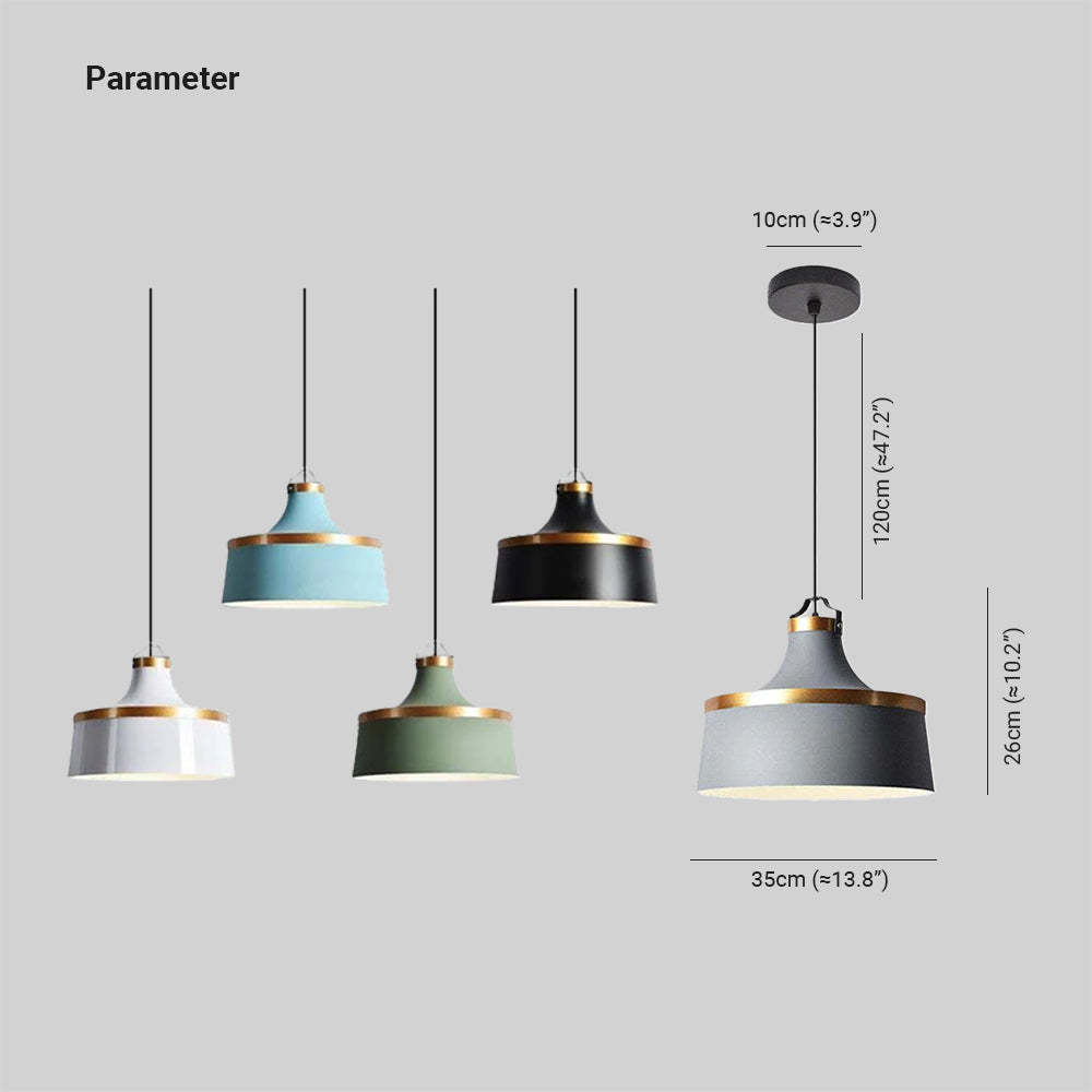 Morandi pendant light dimensions in colors, Las Sola lighting
