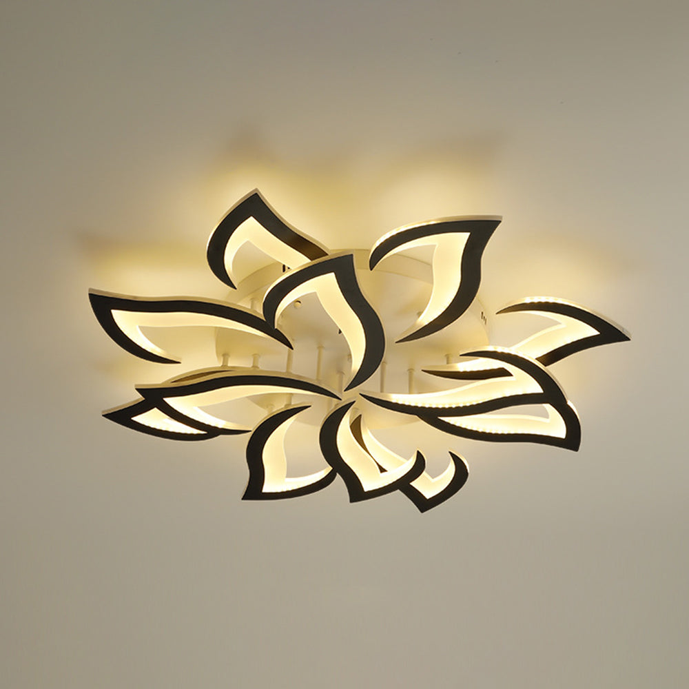 Elegant flower-shaped flush mount ceiling light