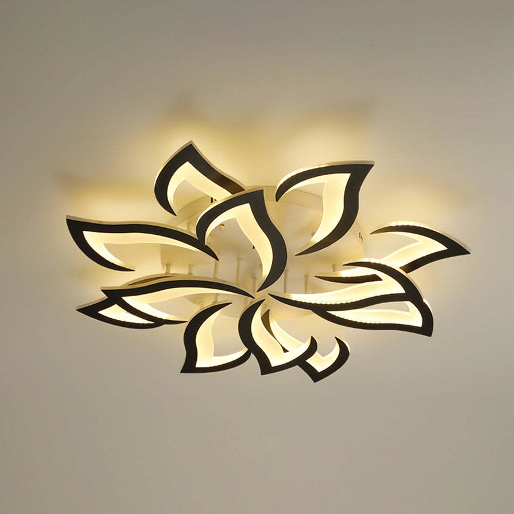 Elegant flower-shaped flush mount ceiling light