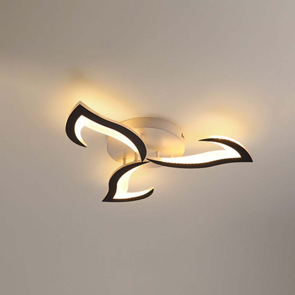 Hana flower-shaped flush mount ceiling light