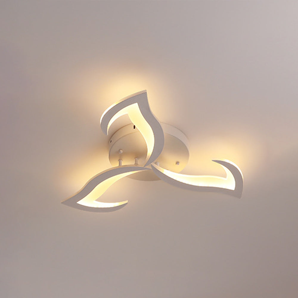 White Hana Flower Ceiling Light