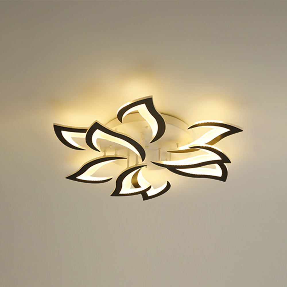 Flower-shaped ceiling light fixture