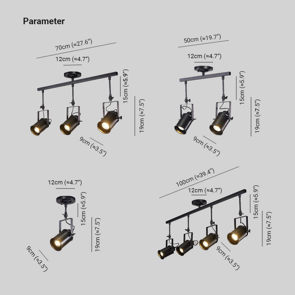 Alessio Ceiling Light Dimensions | Las Sola