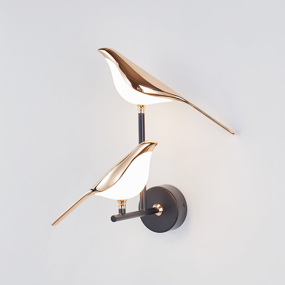 Clifford Gold Magpie Bird Wall Lamp | Las Sola Lighting