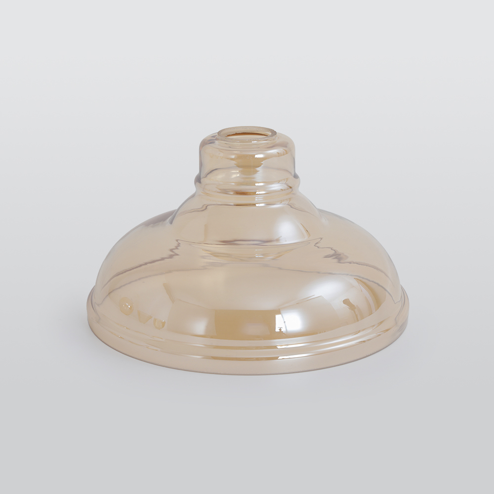 Levy Industrial Metal/Glass Pendant Light glass shade detail