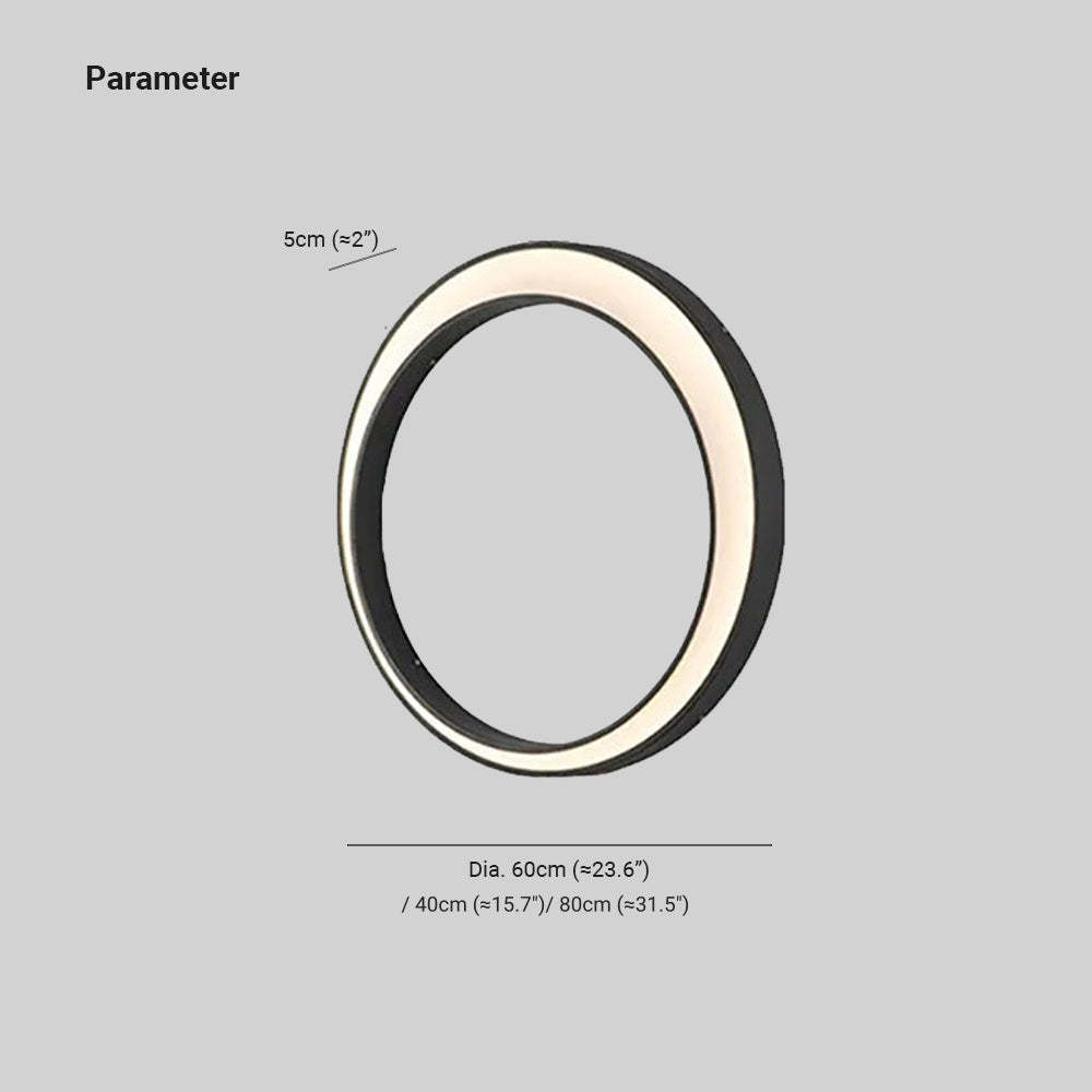 Elif Modern Art Ring LED Outdoor Wall Lamp - Dimensions