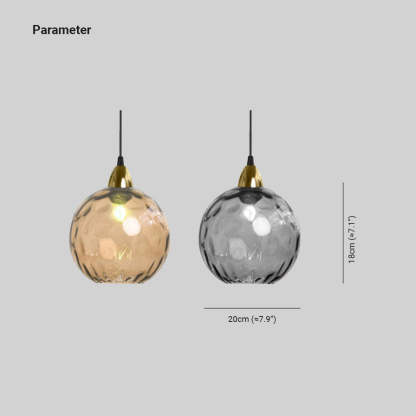 Hailie glass pendant light dimensions.